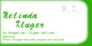 melinda kluger business card